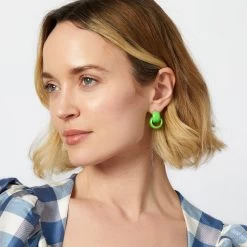 Luca Hoop Earring, Green -Fashion Clothing Shop 012622 HRL MG 3634 2048x e725c30e aacd 454e 8c4c 46e55b3d8506