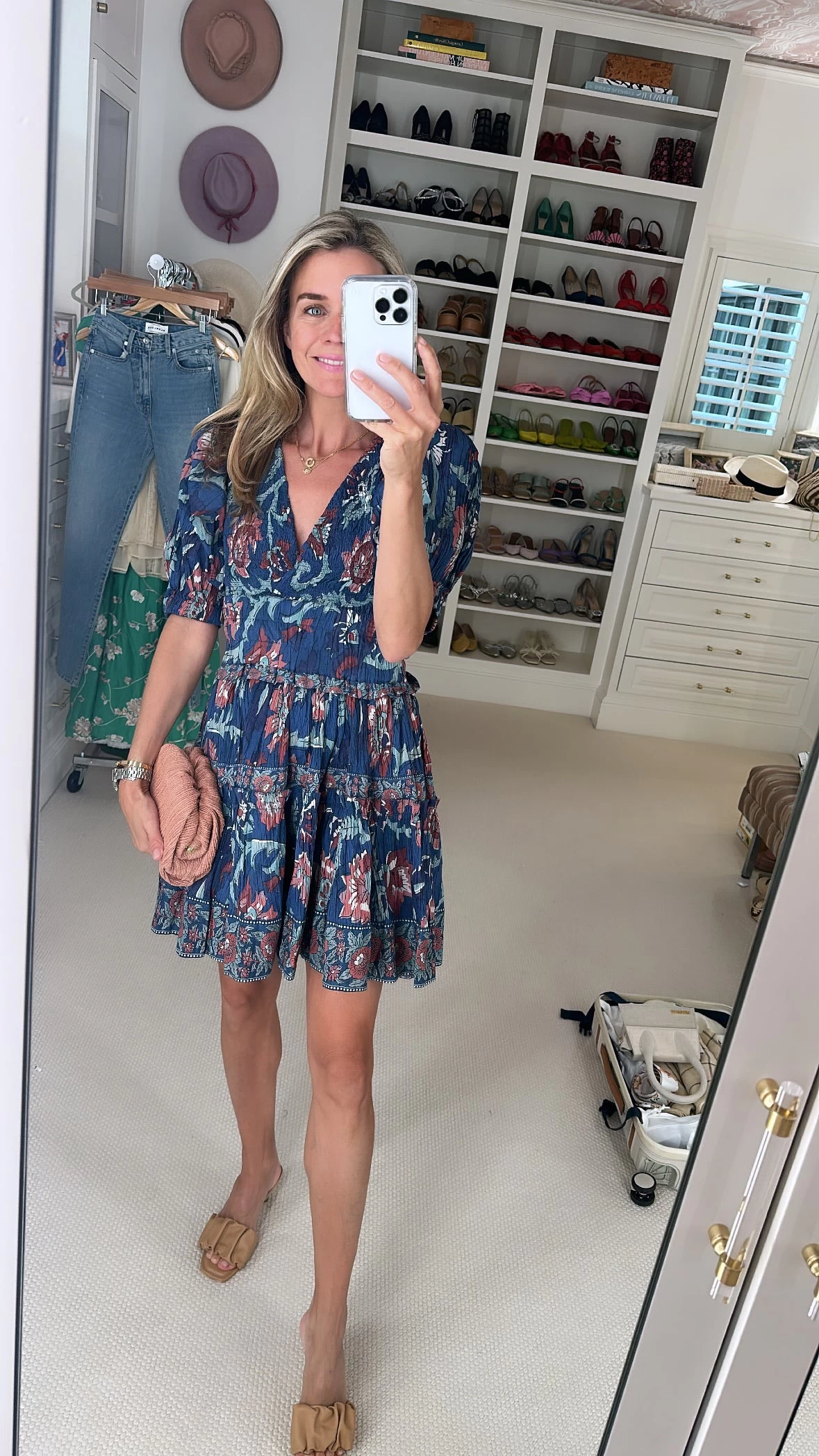 Rory Puff Sleeve Dress, Rose 2 Rory Puff Sleeve Dress, Rose - Image 2