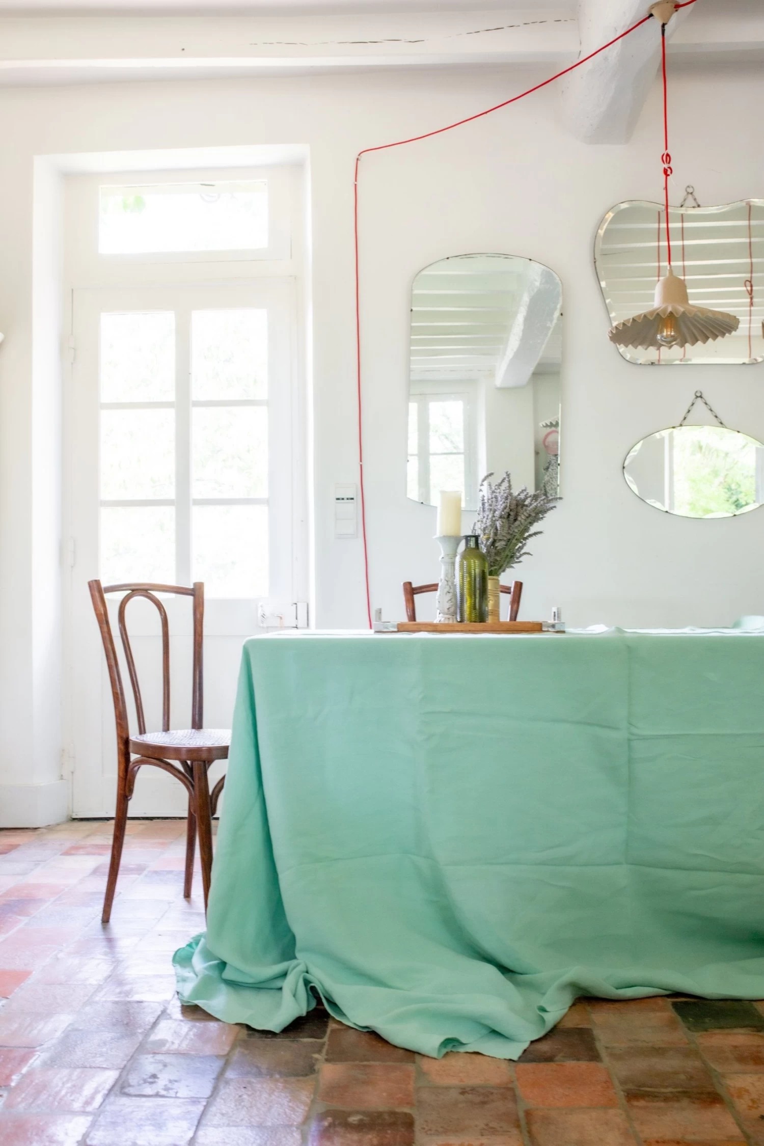 Mint Linen Tablecloth 2 Mint Linen Tablecloth - Image 2