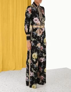 Zimmermann Luminosity Trouser, Multi Floral Black -Fashion Clothing Shop 3.2139pf231.mfbl .multi floral black