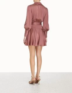 Zimmermann Silk Wrap Mini Dress, Dusty Pink 8 Zimmermann Silk Wrap Mini Dress, Dusty Pink -Fashion Clothing Shop 4.8067drf23.dpi .dusty pink