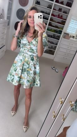 Ruched V-Neck Dress, Spring Chinoiserie -Fashion Clothing Shop 9BEAB1E4 DE73 4708 99E2 C7F17F4CFB11