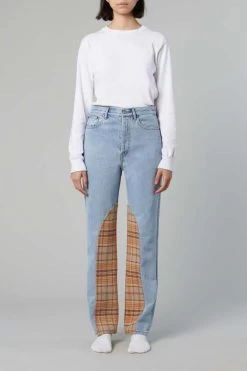 Butterscotch Childhood Denim With Chap Applique, Vintage Blue