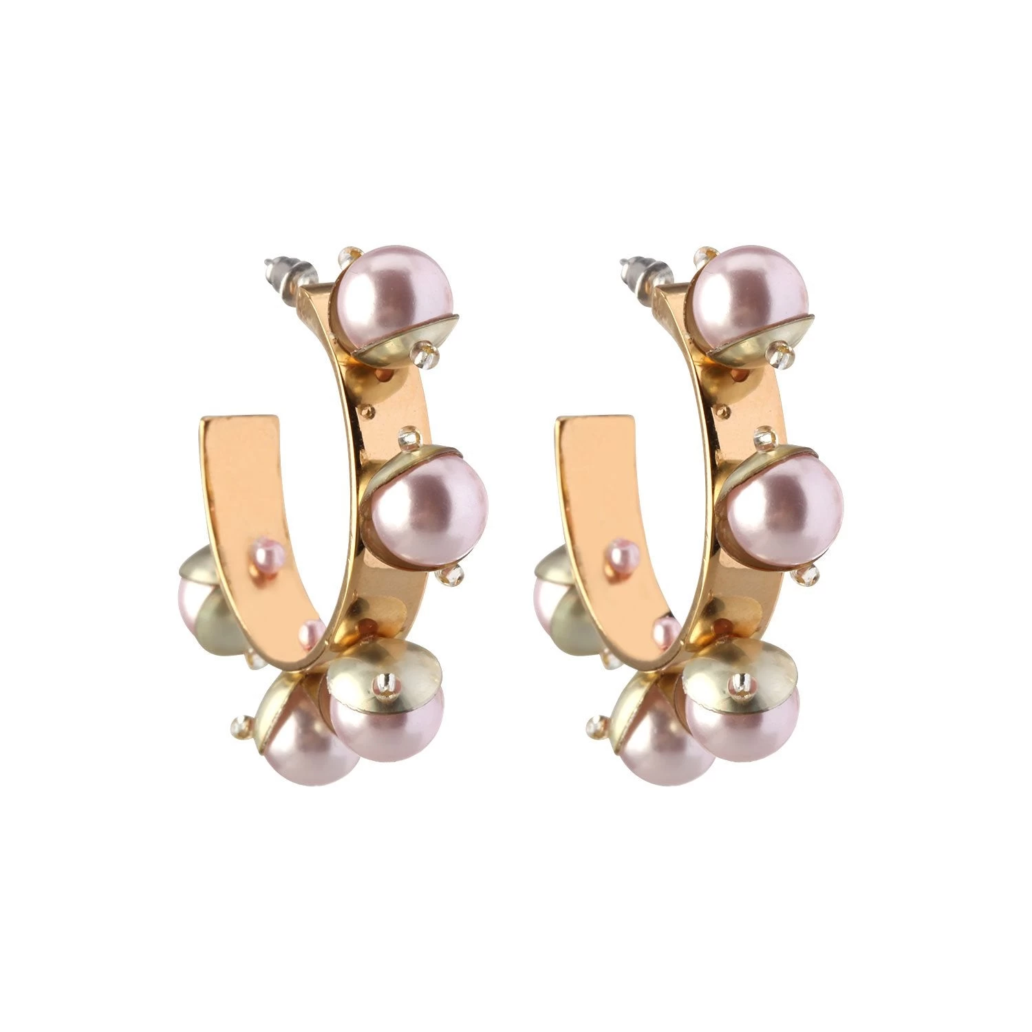 Mini Delfina Hoops, Blush 1 Mini Delfina Hoops, Blush