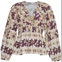 Emmery Top, Retro Floral Turtledove