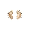 Crystal Madeline Crescent Earrings, Clear