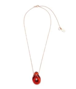 Muse Pendant Necklace, Amber -Fashion Clothing Shop FW23 N034 MUSE PENDANT NECKLACE IN AMBER BROWN 1 1024x1024 7e4ad608 cd07 4f07 b175 a7a38ad7f3f1