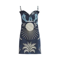 Victoria Mini Dress, Blue Garden