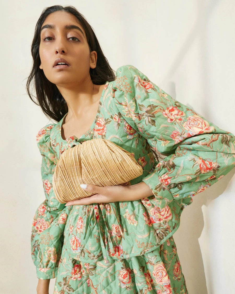 Loeffler Randall Bailey Pleated Dome Clutch, Natural 2 Loeffler Randall Bailey Pleated Dome Clutch, Natural - Image 2