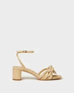 Loeffler Randall Mikel Bow Mid-Heel Sandal, Natural -Fashion Clothing Shop IMG 1624