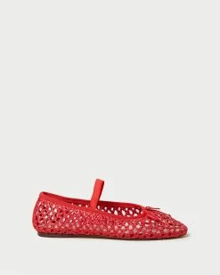 Loeffler Randall Leonie Crochet Ballet Flat, Red 7 Loeffler Randall Leonie Crochet Ballet Flat, Red -Fashion Clothing Shop IMG 1660