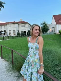 Tiered Button Detail Dress, Spring Chinoiserie -Fashion Clothing Shop IMG 4415 87069006 153c 40e6 a3d1 6fdd10a4a2f1