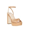 Loeffler Randall Rivka Leather Knot Platform Sandal, Dune