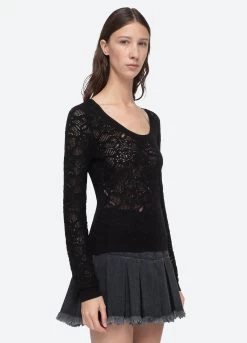 Nelle Sweater, Black -Fashion Clothing Shop PF23 113 Black 4 2817ff5e 1b8d 4ad2 b627 6cd347408bd1