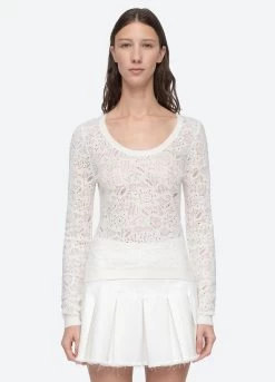 Nelle Sweater, Cream -Fashion Clothing Shop PF23 113 Cream 1