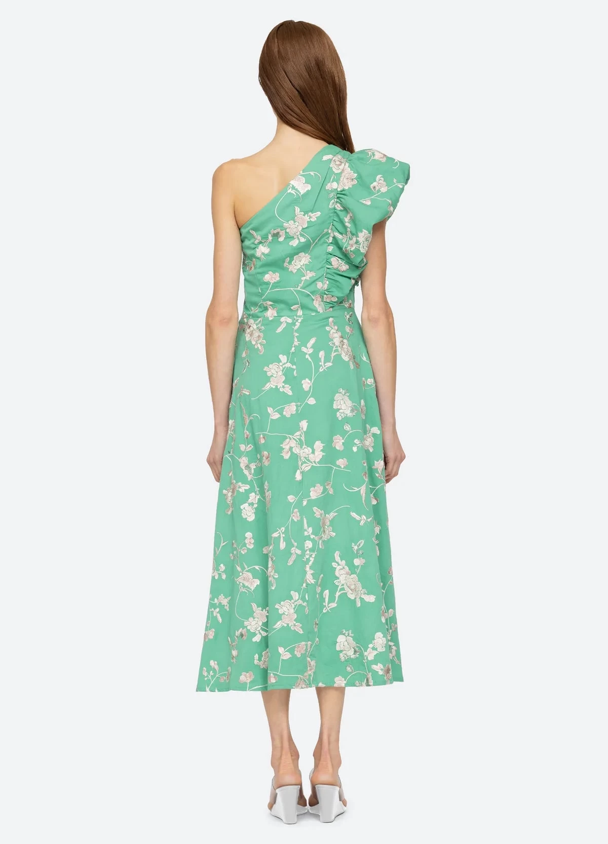 Julian One Shoulder Dress, Mint 6 Julian One Shoulder Dress, Mint - Image 6