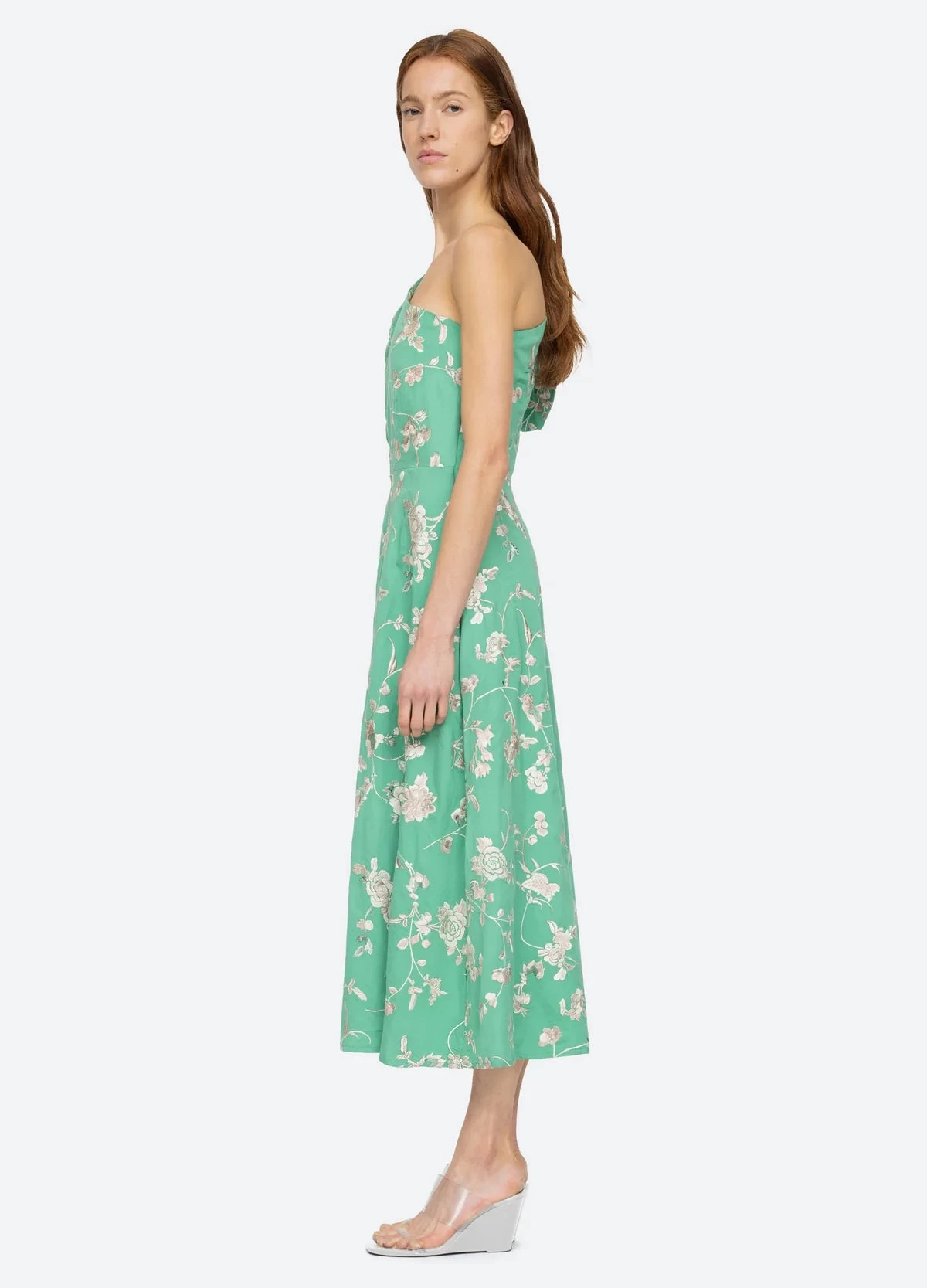 Julian One Shoulder Dress, Mint 7 Julian One Shoulder Dress, Mint - Image 7