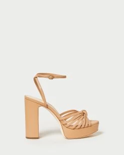 Loeffler Randall Rivka Leather Knot Platform Sandal, Dune -Fashion Clothing Shop RIVKA N DUNE 2