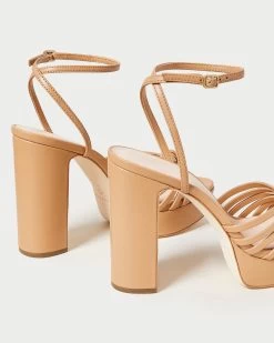Loeffler Randall Rivka Leather Knot Platform Sandal, Dune -Fashion Clothing Shop RIVKA N DUNE 4