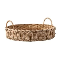 Provence Rattan Whitewash Round Tray