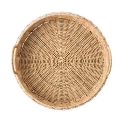 Provence Rattan Whitewash Round Tray -Fashion Clothing Shop RT02 10alt2