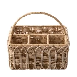 Provence Rattan Whitewash Silverware Caddy With Place For Napkins -Fashion Clothing Shop RT03 10alt2