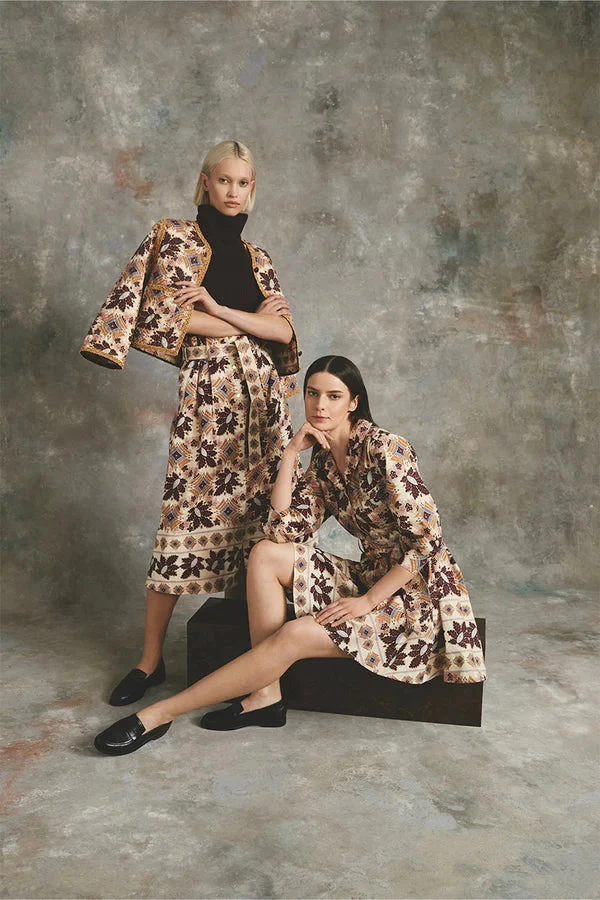 Leona Dress, Retro Floral Turtledove 3 Leona Dress, Retro Floral Turtledove - Image 3