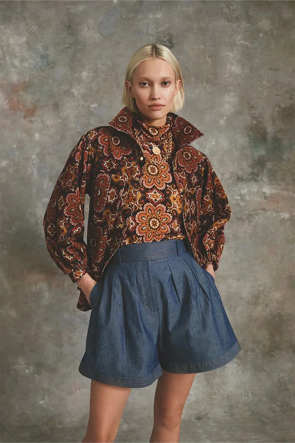 Piper Top, Scarf Medallion Chai Tea 2 Piper Top, Scarf Medallion Chai Tea - Image 2