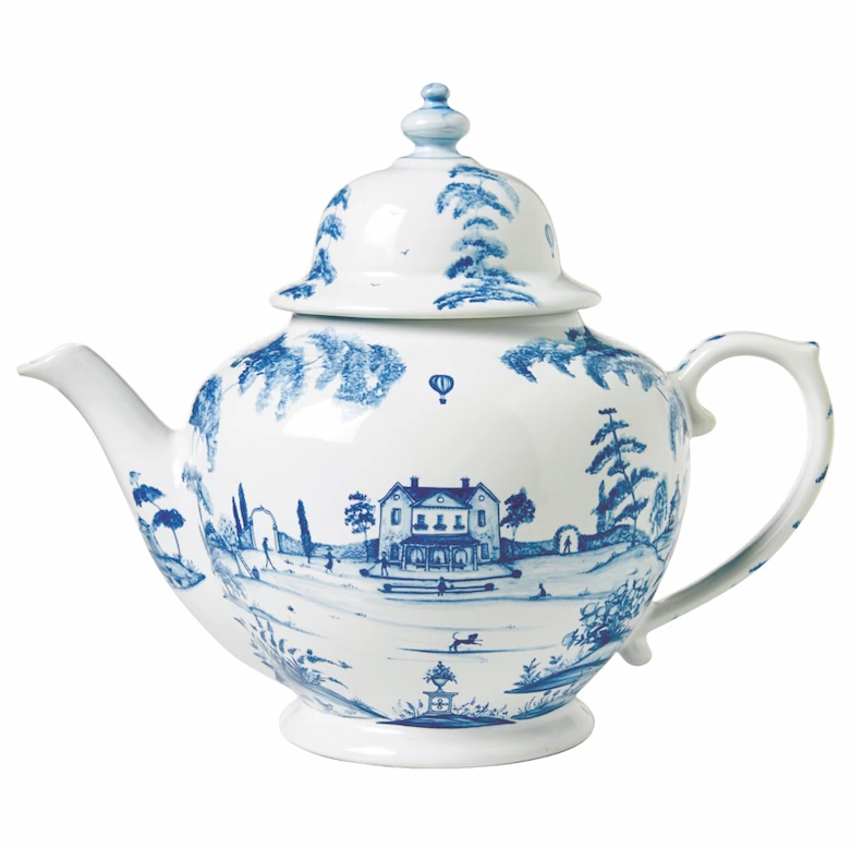 Country Estate Delft Blue Teapot Main House 1 Country Estate Delft Blue Teapot Main House