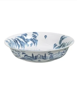 Country Estate Delft Blue 13" Serving Bowl Kite Fliers