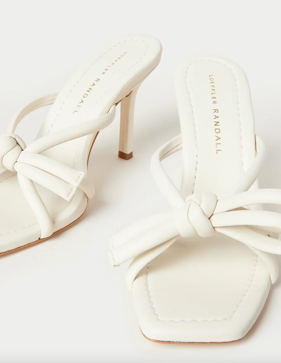 Loeffler Randall Margi Bow Heeled Sandal, Optic White 3 Loeffler Randall Margi Bow Heeled Sandal, Optic White - Image 3