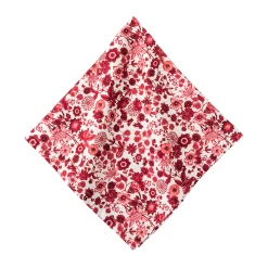 Field Of Flowers Napkin - Ruby
