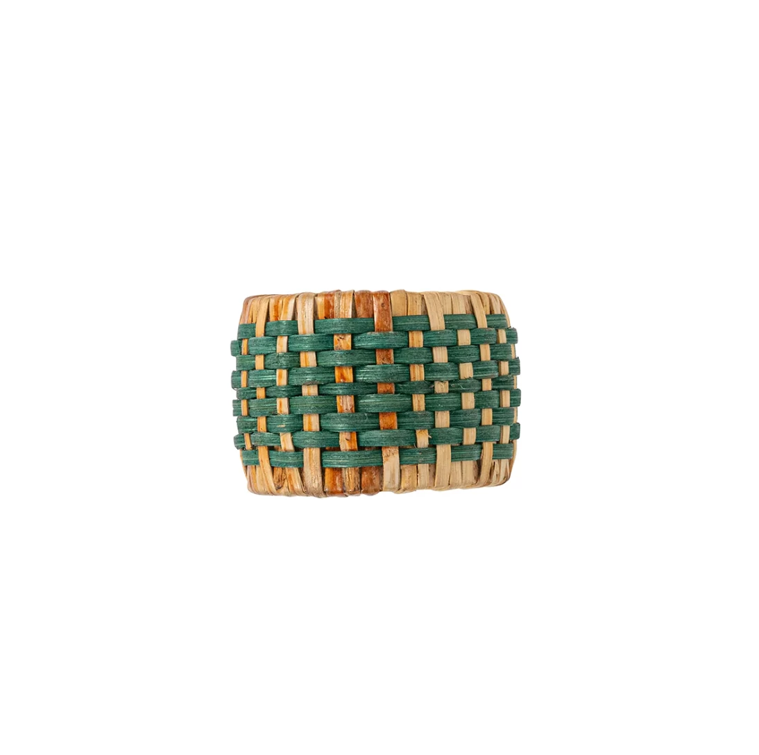 Woven Napkin Ring - Green 1 Woven Napkin Ring - Green