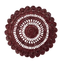 Macrame Placemat - Cranberry
