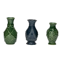 Veronica Beard Jardins Du Monde Vases - Green/Blue