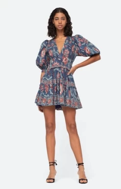 Rory Puff Sleeve Dress, Rose 9 Rory Puff Sleeve Dress, Rose -Fashion Clothing Shop Screenshot2023 07 06at10.35.30AM