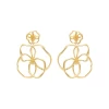 Alba Floral Earrings, Gold