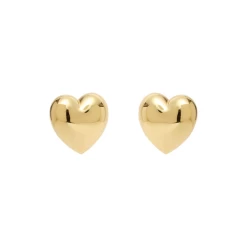 Heart Studs, Gold