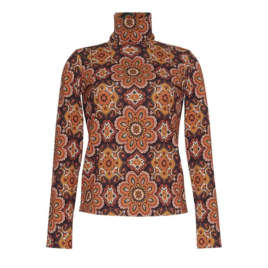 Piper Top, Scarf Medallion Chai Tea 1 Piper Top, Scarf Medallion Chai Tea