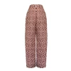Cropped Pant, Chocolate And Pink Lattice Print