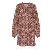 Caftan Dress, Chocolate And Pink Lattice Print