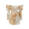 Zimmermann Luminosity Drape Mini Dress, Ivory Garden Floral
