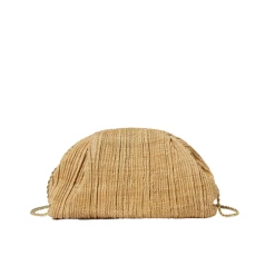 Loeffler Randall Bailey Pleated Dome Clutch, Natural