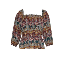 Everly Top, Chai Tea Deco