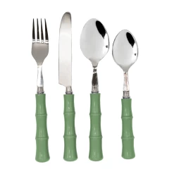 Bamboo Flatware, Light Green