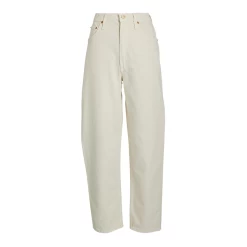 MOTHER High Waisted Double Stack Ankle, Natural