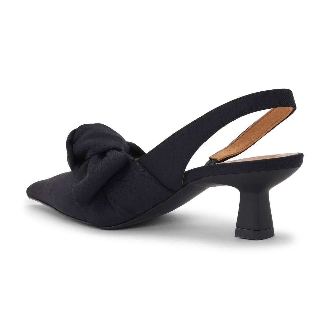 Ganni Soft Bow Slingback Pump, Black 2 Ganni Soft Bow Slingback Pump, Black - Image 2
