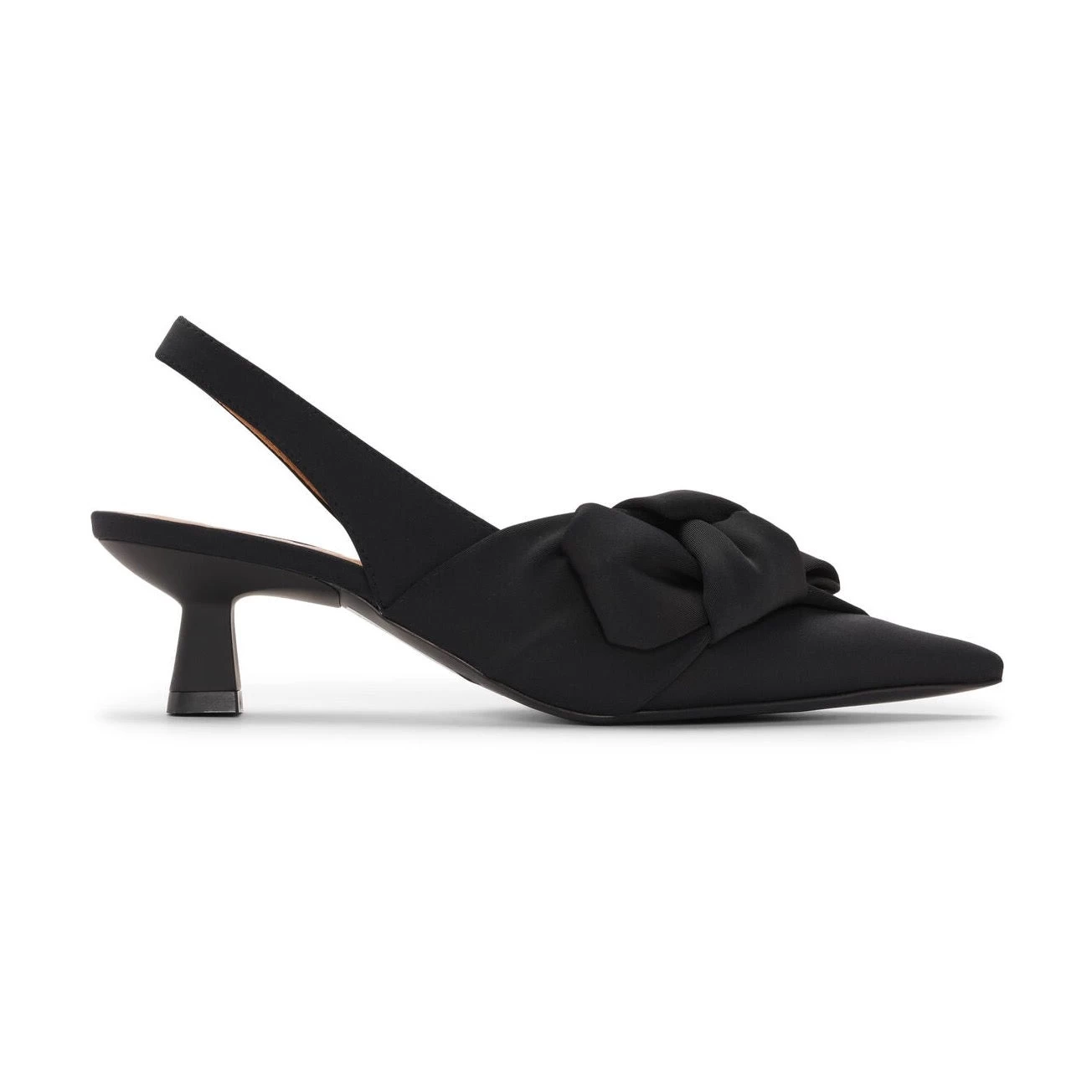 Ganni Soft Bow Slingback Pump, Black 1 Ganni Soft Bow Slingback Pump, Black