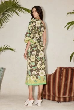 Winnie One-Shoulder Midi Dress, Chocolate -Fashion Clothing Shop image 3357adcc 214c 438b b63c 4e66f4d04c46