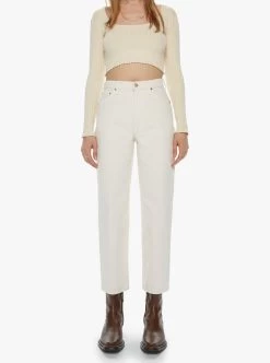 MOTHER High Waisted Double Stack Ankle, Natural -Fashion Clothing Shop image 4b703945 04d7 49dd b58e 1d066ee53a5e